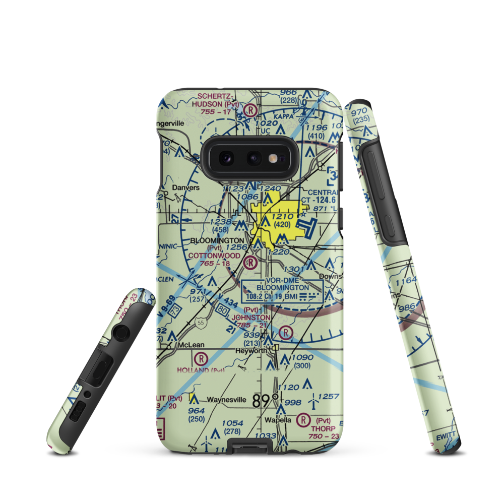 Cottonwood Airport (IL57) VFR Sectional Samsung Phone Case Samsung Galaxy S10e model shown