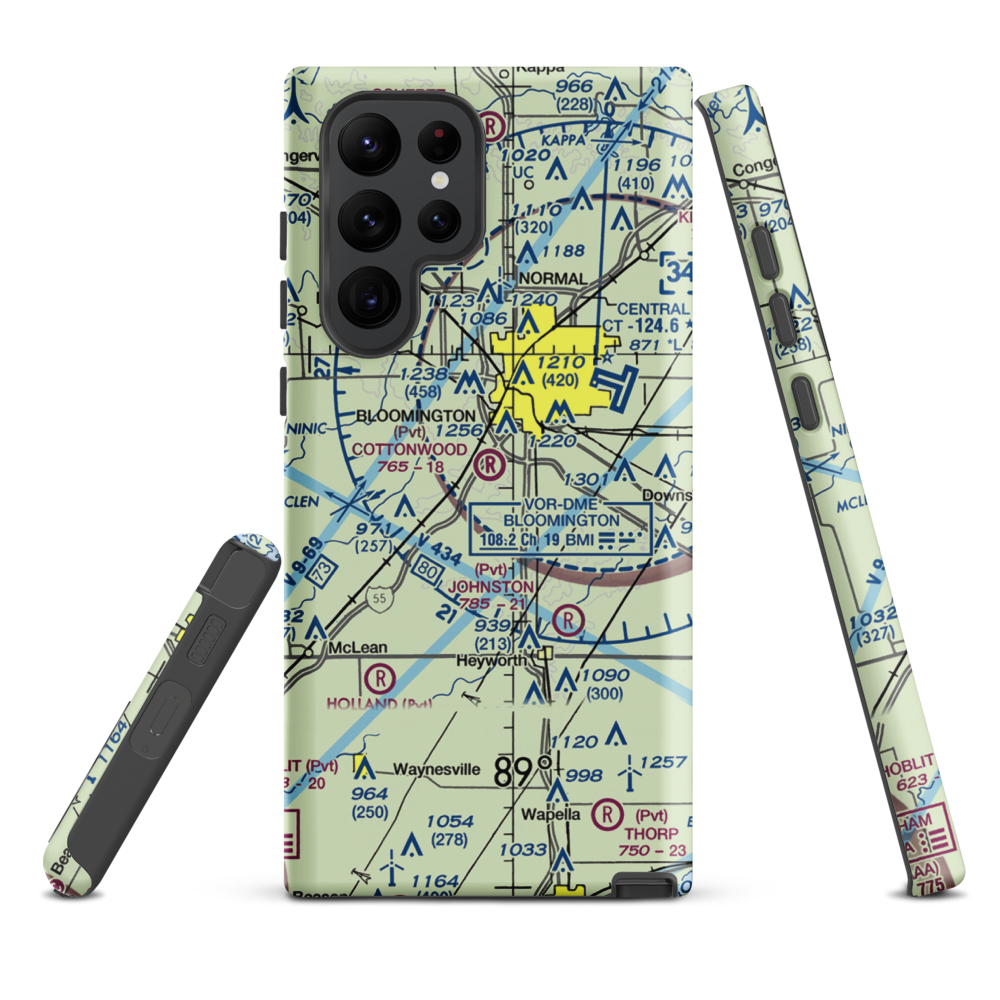 Cottonwood Airport (IL57) VFR Sectional Samsung Phone Case Samsung Galaxy S22 Ultra model shown