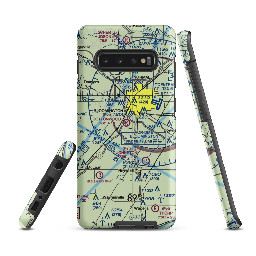 Cottonwood Airport (IL57) VFR Sectional Samsung Phone Case Samsung Galaxy S10 Plus model shown