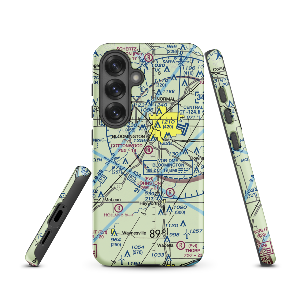 Cottonwood Airport (IL57) VFR Sectional Samsung Phone Case Samsung Galaxy S25 model shown