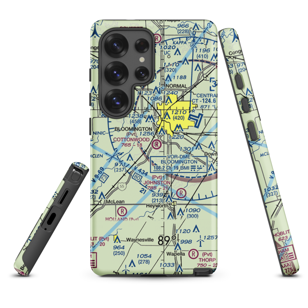 Cottonwood Airport (IL57) VFR Sectional Samsung Phone Case Samsung Galaxy S25 Ultra model shown