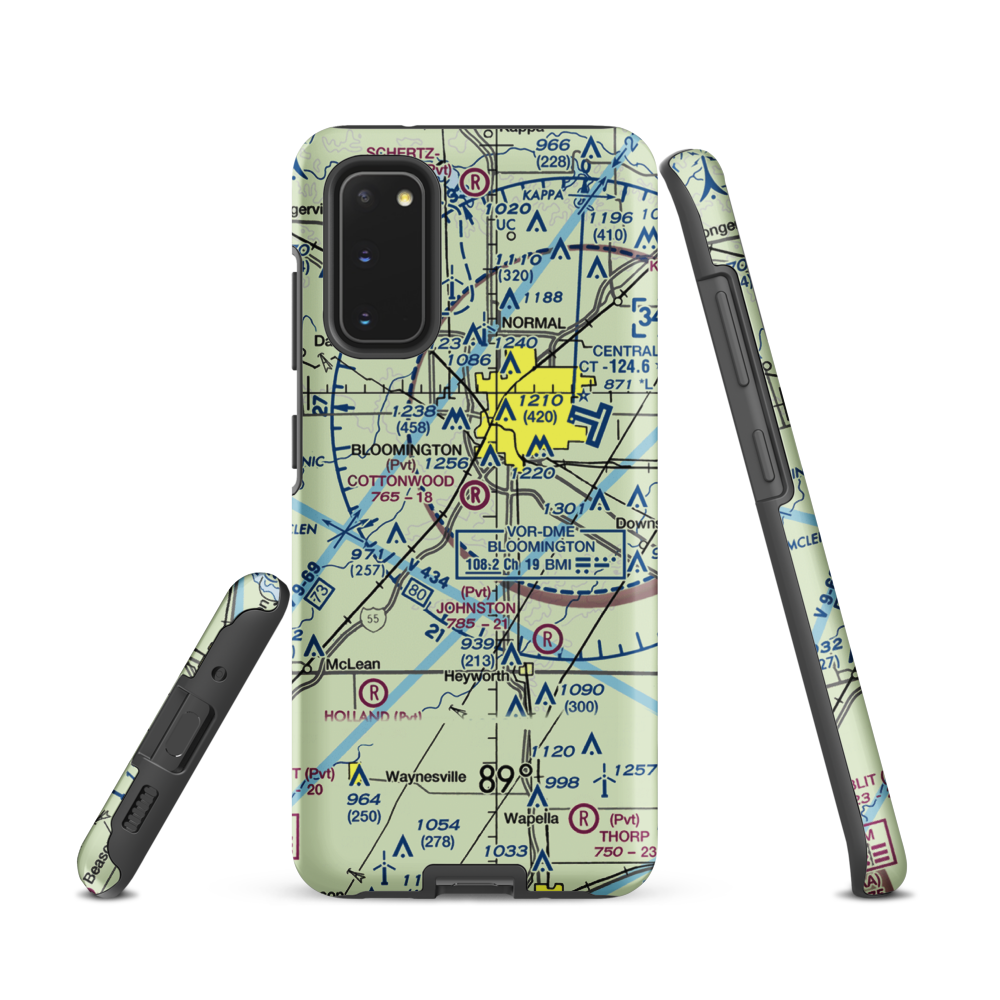 Cottonwood Airport (IL57) VFR Sectional Samsung Phone Case Samsung Galaxy S20 model shown