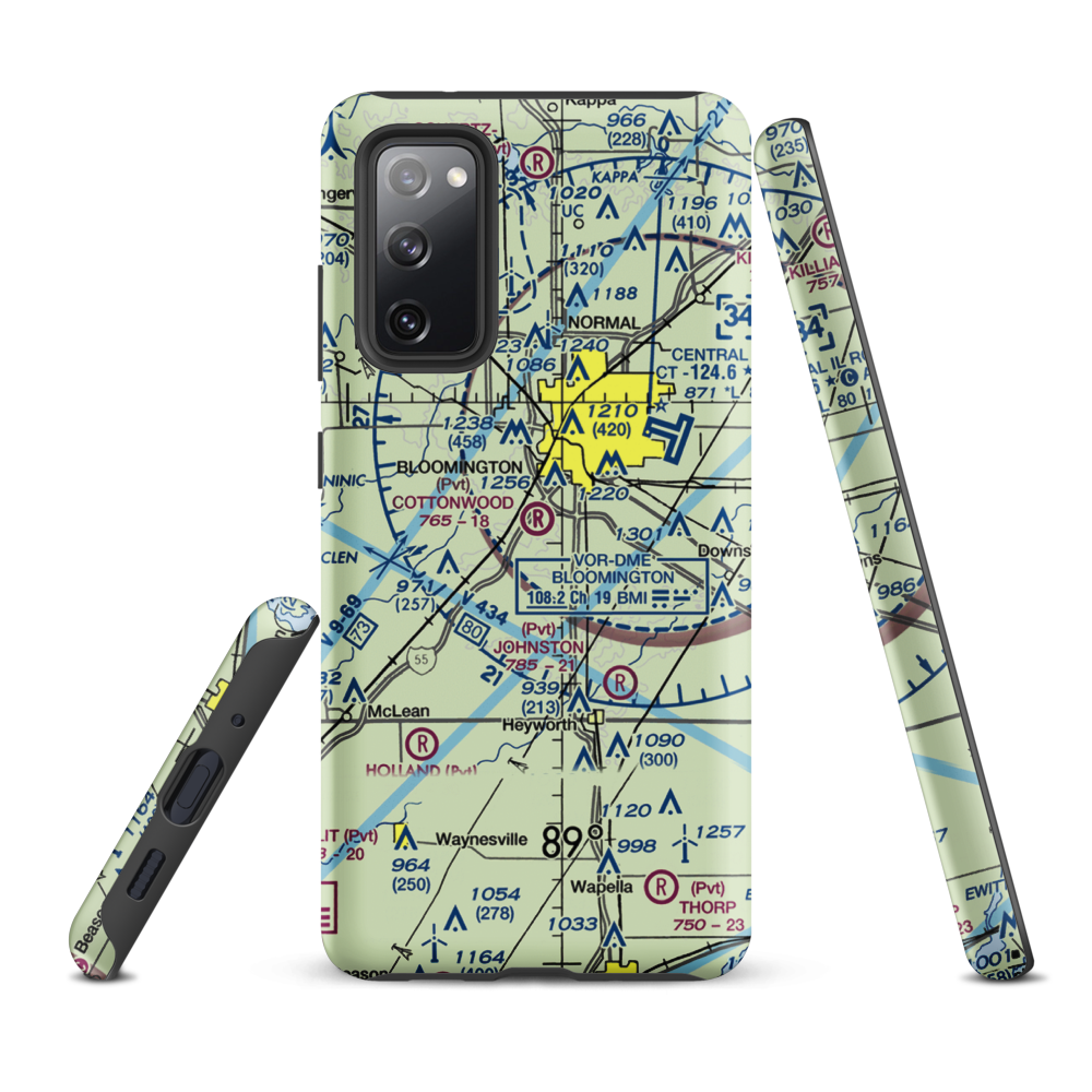 Cottonwood Airport (IL57) VFR Sectional Samsung Phone Case Samsung Galaxy S20 FE model shown