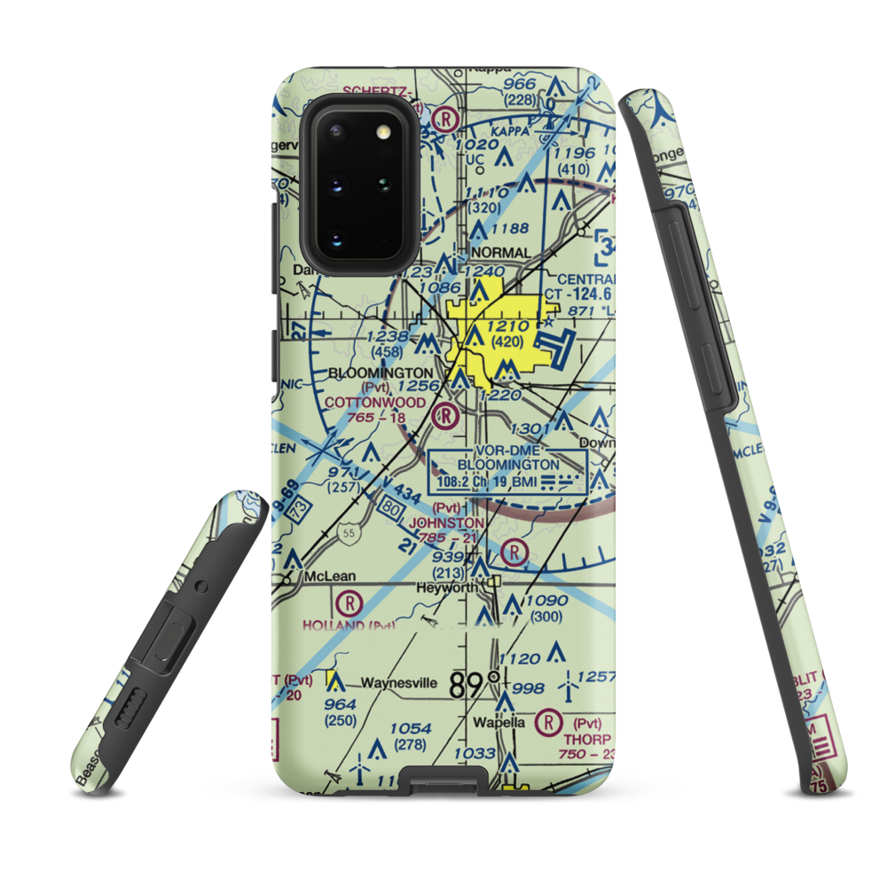 Cottonwood Airport (IL57) VFR Sectional Samsung Phone Case Samsung Galaxy S20 Plus model shown