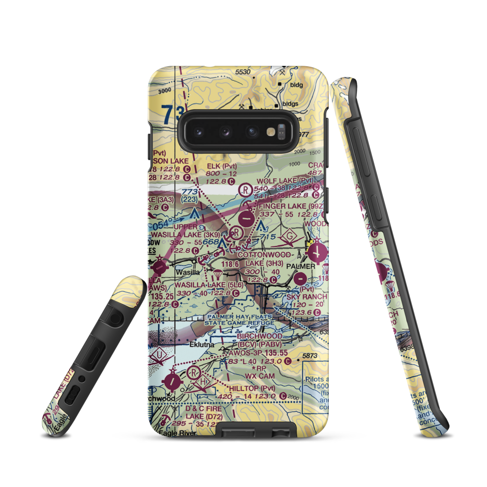 Cottonwood Lake Seaplane Base (3H3) VFR Sectional Samsung Phone Case Samsung Galaxy S10 model shown