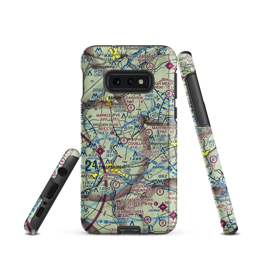 Couillard Seaplane Base (PA15) VFR Sectional Samsung Phone Case Samsung Galaxy S10e model shown