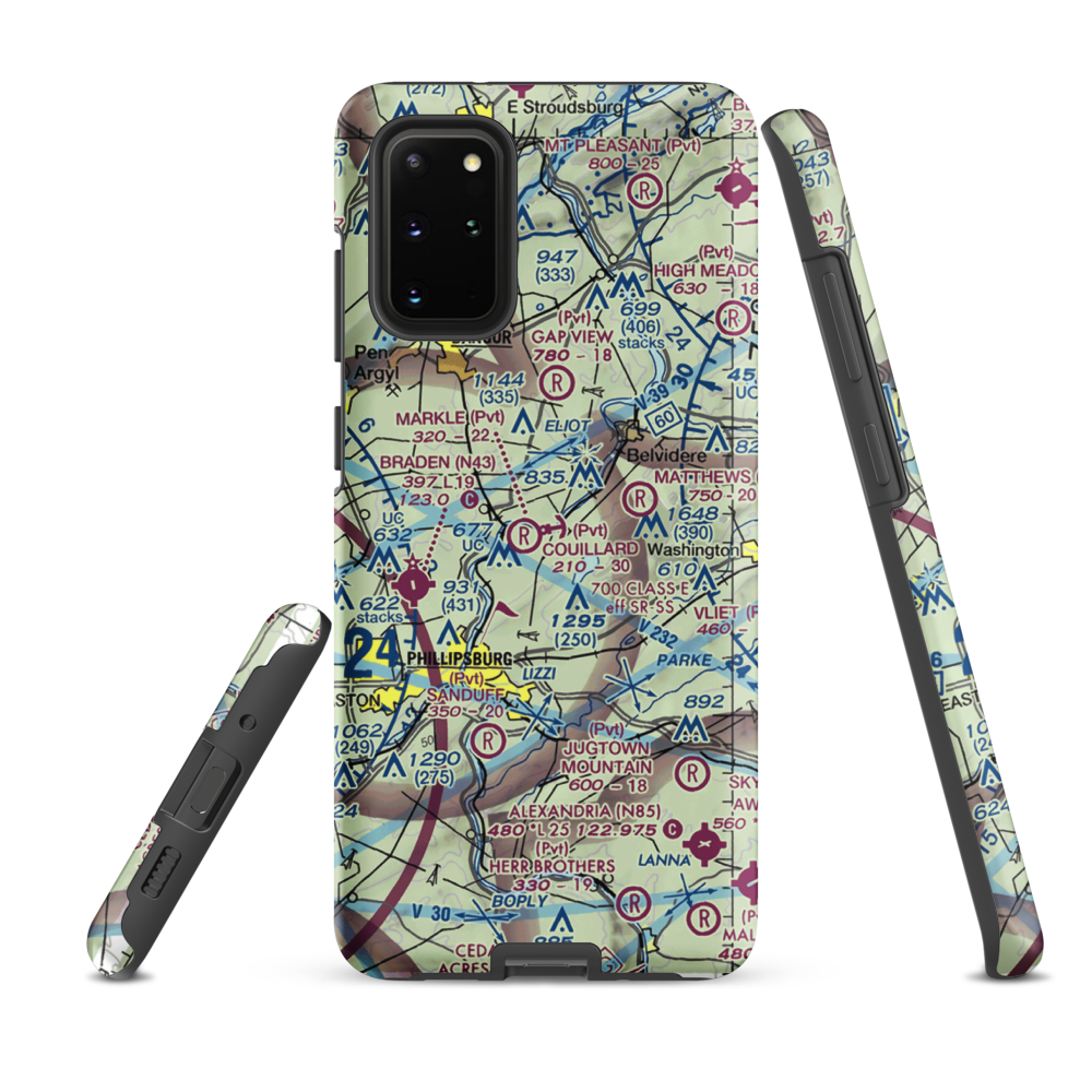 Couillard Seaplane Base (PA15) VFR Sectional Samsung Phone Case Samsung Galaxy S20 Plus model shown