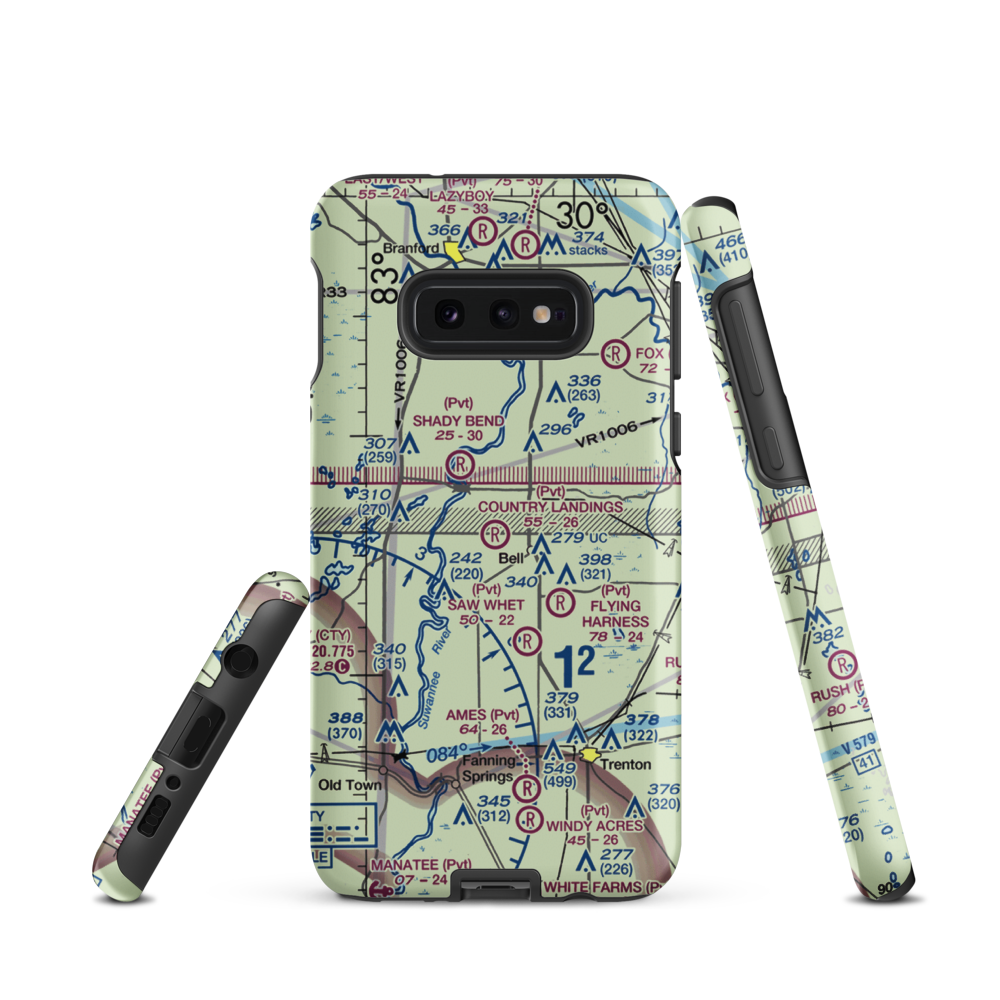 Country Landings Airport (86FD) VFR Sectional Samsung Phone Case Samsung Galaxy S10e model shown