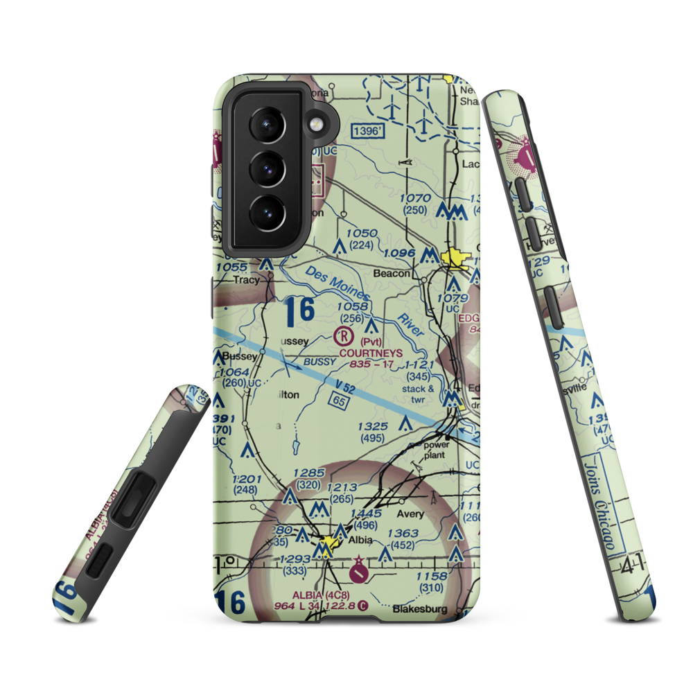 Courtney's Landing Airport (99IA) VFR Sectional Samsung Phone Case Samsung Galaxy S21 Ultra model shown