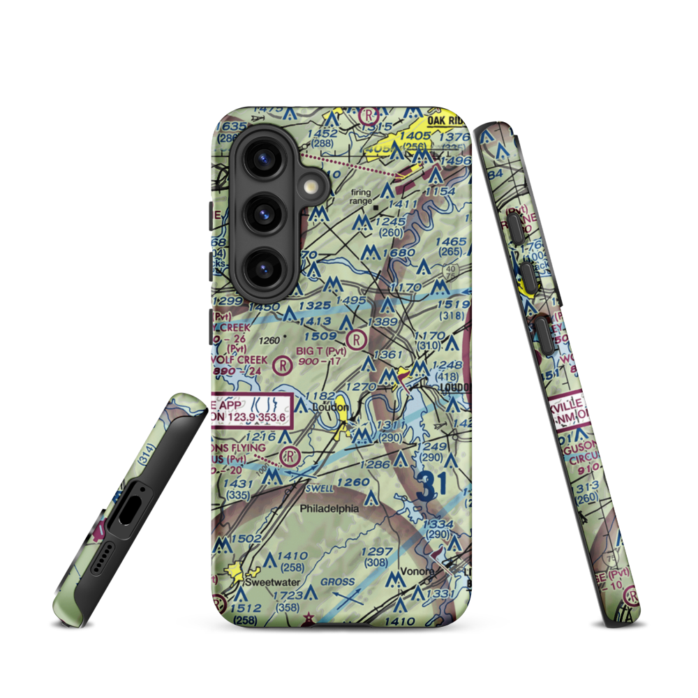 Cox Farm Airport (TN71) VFR Sectional Samsung Phone Case Samsung Galaxy S24 model shown