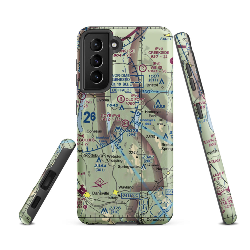 Coye Field (30NY) VFR Sectional Samsung Phone Case Samsung Galaxy S21 FE model shown