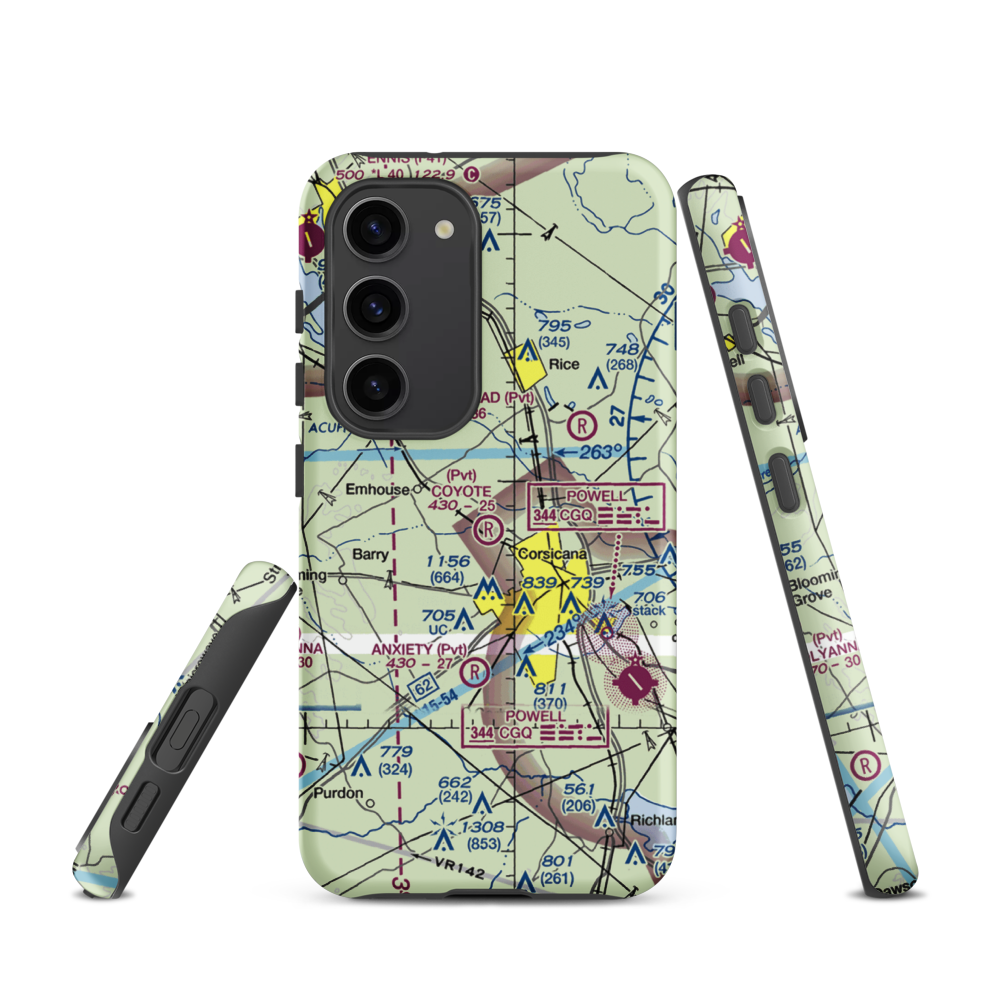 Coyote Field (4XS1) VFR Sectional Samsung Phone Case Samsung Galaxy S23 model shown