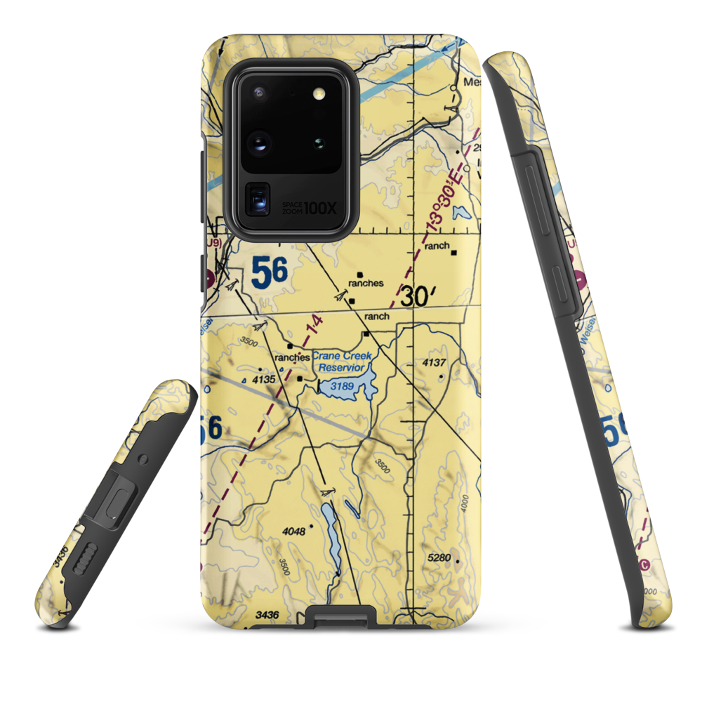 Coyote Ridge Airport (17ID) VFR Sectional Samsung Phone Case Samsung Galaxy S20 Ultra model shown