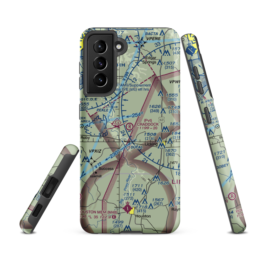Craddock Field (6MU9) VFR Sectional Samsung Phone Case Samsung Galaxy S21 FE model shown