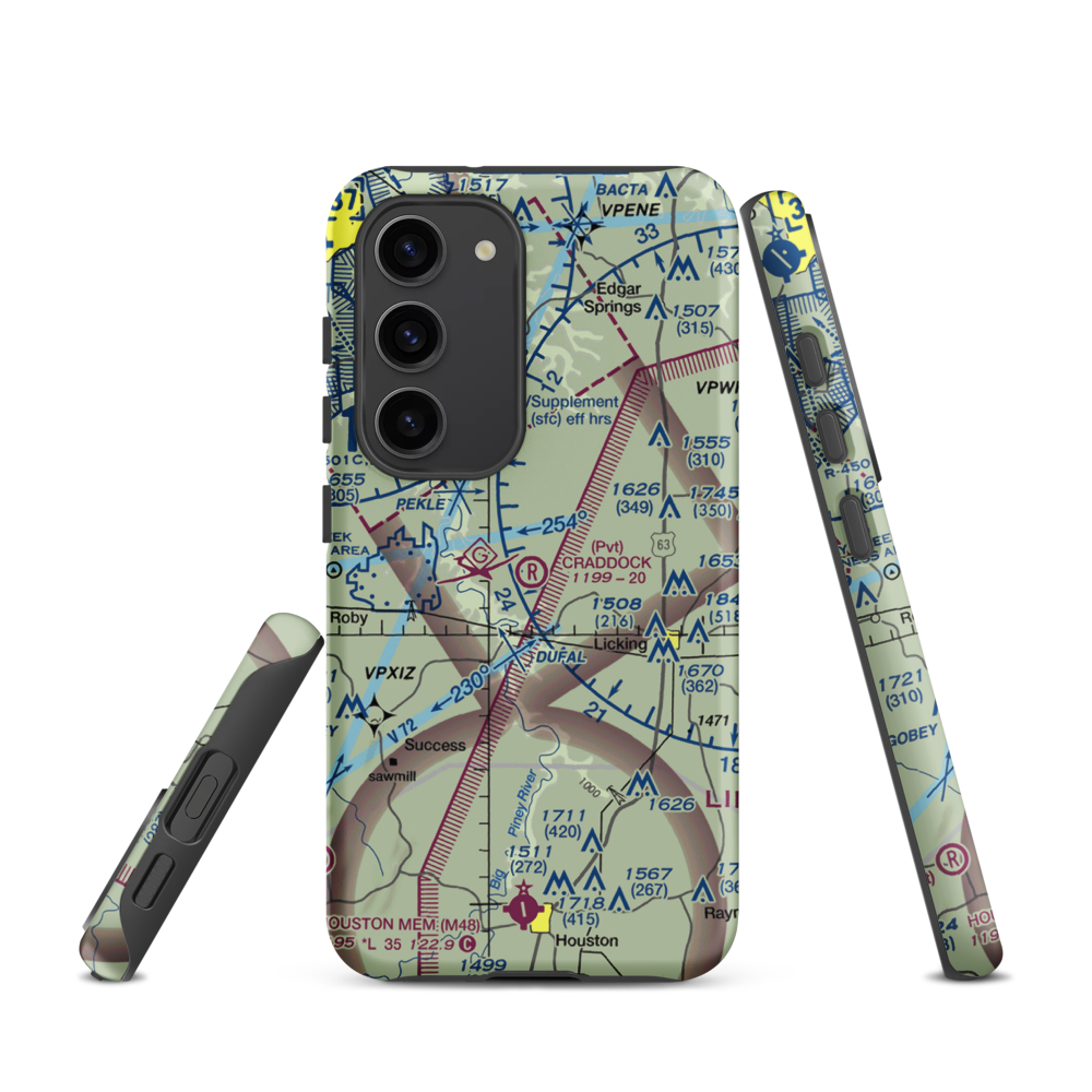 Craddock Field (6MU9) VFR Sectional Samsung Phone Case Samsung Galaxy S23 model shown