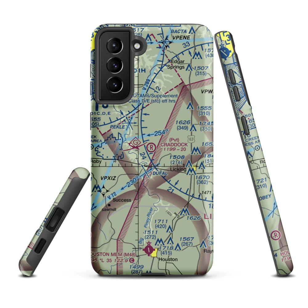 Craddock Field (6MU9) VFR Sectional Samsung Phone Case Samsung Galaxy S21 FE model shown