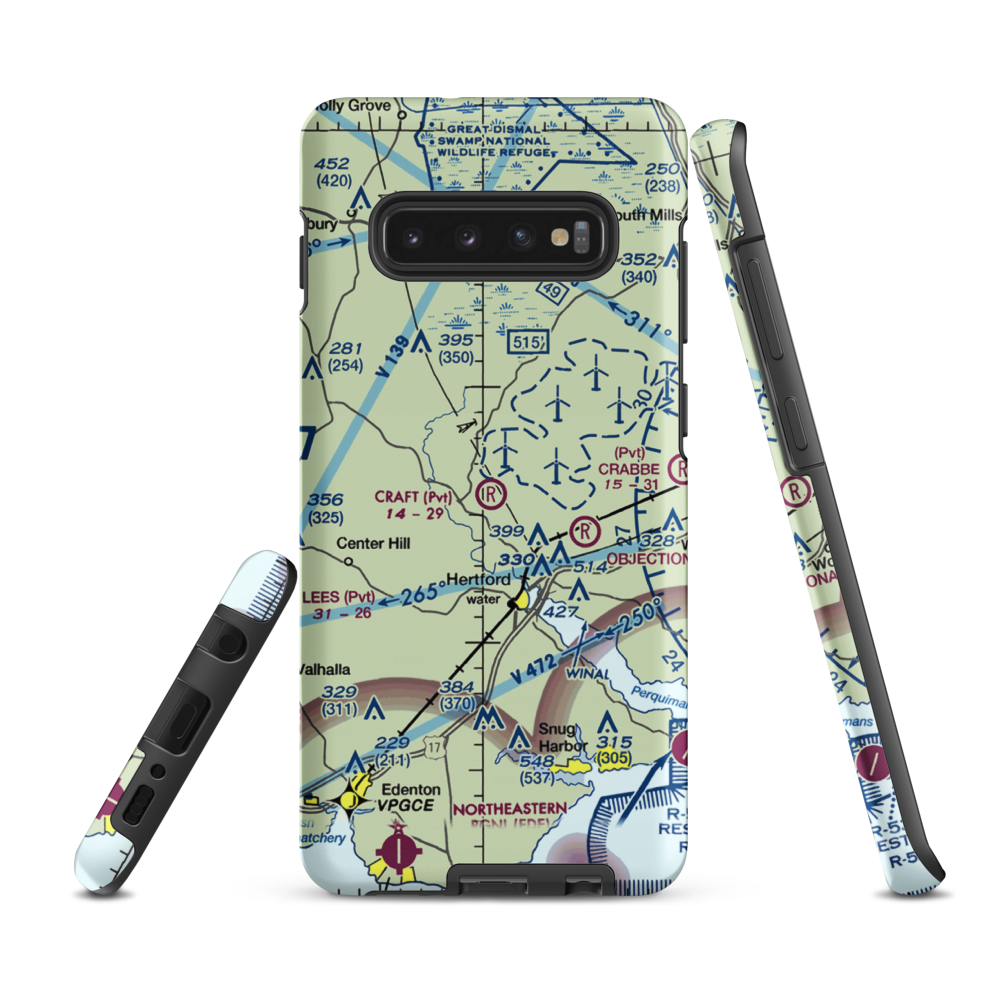 Craig Craft Airport (86NC) VFR Sectional Samsung Phone Case Samsung Galaxy S10 Plus model shown
