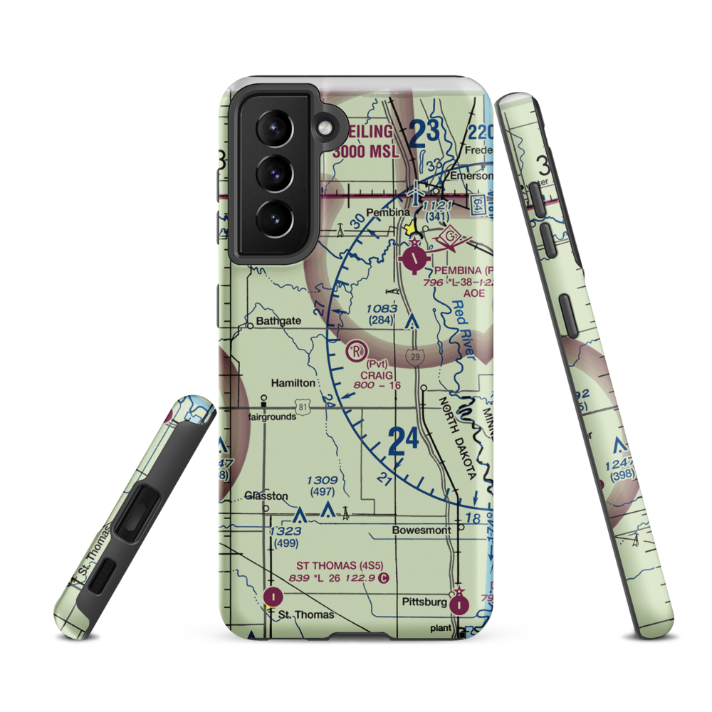 Craig Private Airport (5ND3) VFR Sectional Samsung Phone Case Samsung Galaxy S21 FE model shown