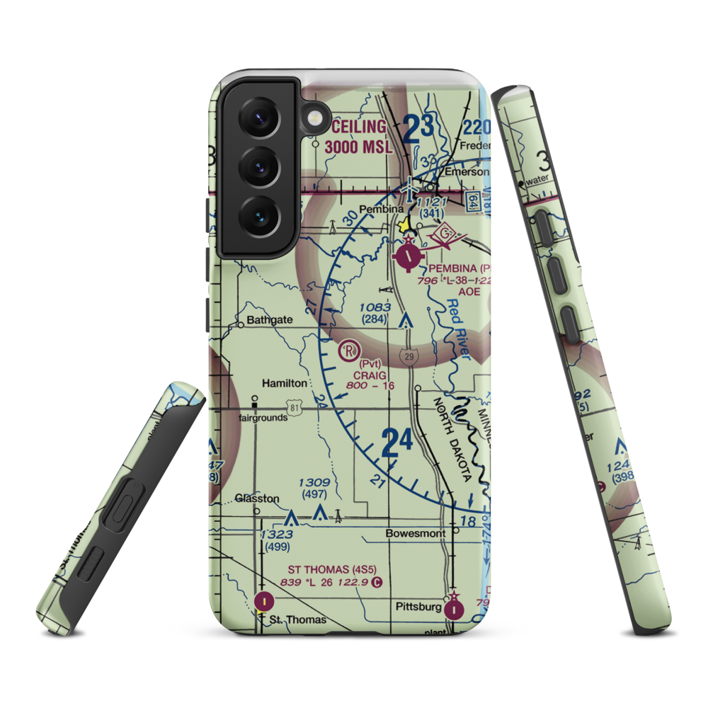 Craig Private Airport (5ND3) VFR Sectional Samsung Phone Case Samsung Galaxy S22 Plus model shown