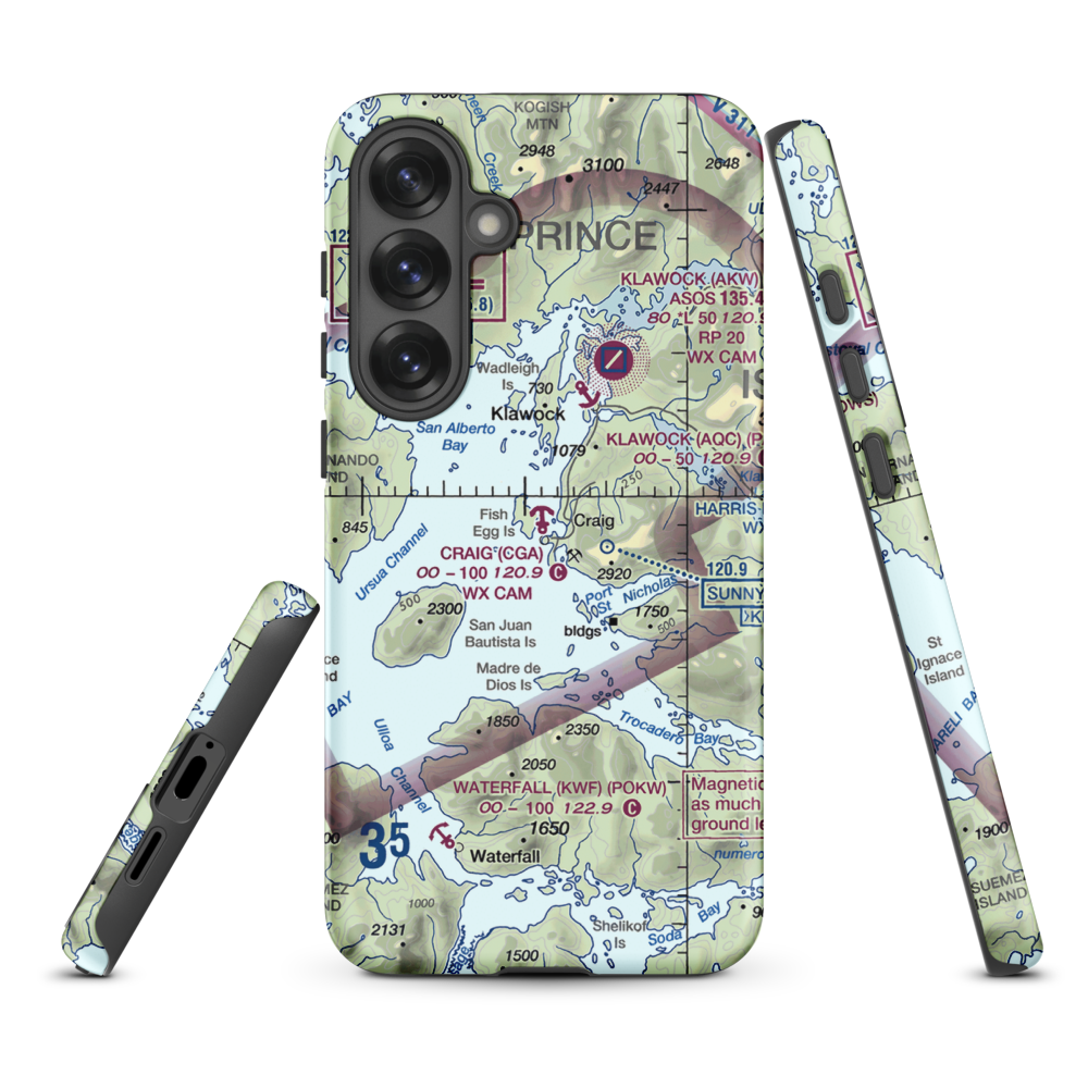 Craig Seaplane Base (CGA) VFR Sectional Samsung Phone Case Samsung Galaxy S25 Plus model shown
