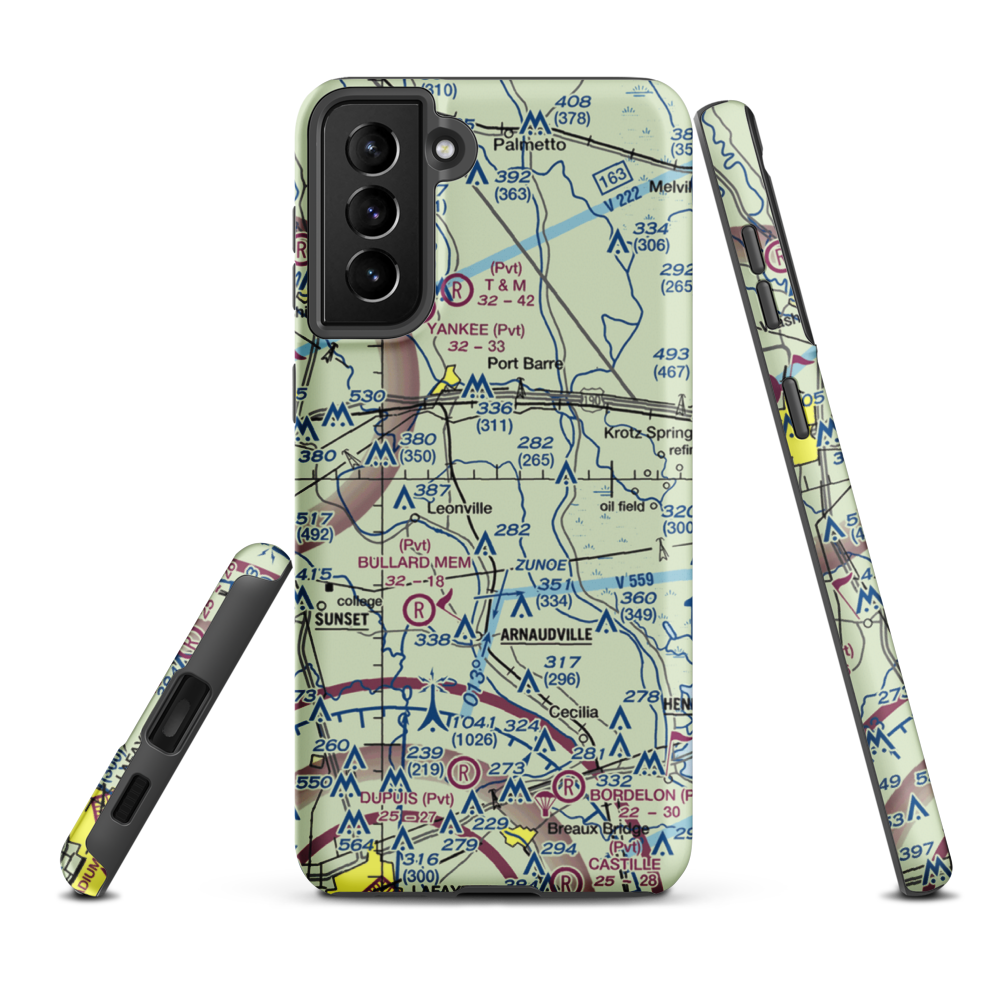 Craig's field (CRAI) VFR Sectional Samsung Phone Case Samsung Galaxy S21 Plus model shown