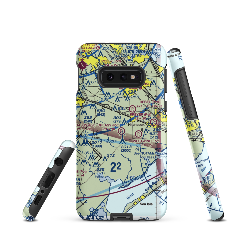 Creasy Airport (5TA5) VFR Sectional Samsung Phone Case Samsung Galaxy S10e model shown