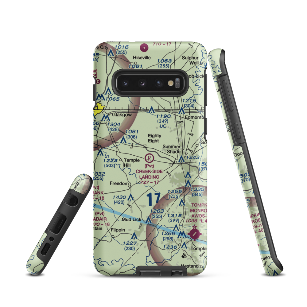 Creek Side Landing Airport (4KY1) VFR Sectional Samsung Phone Case Samsung Galaxy S10 model shown