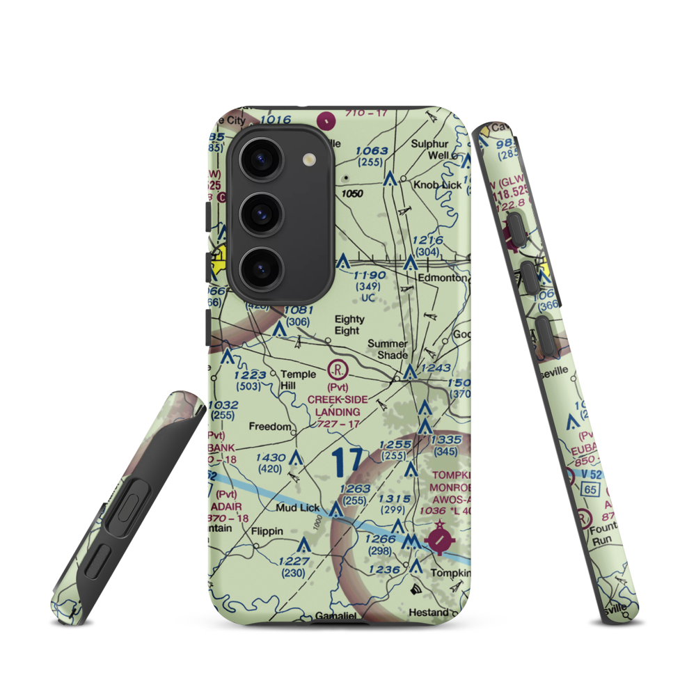 Creek Side Landing Airport (4KY1) VFR Sectional Samsung Phone Case Samsung Galaxy S23 model shown