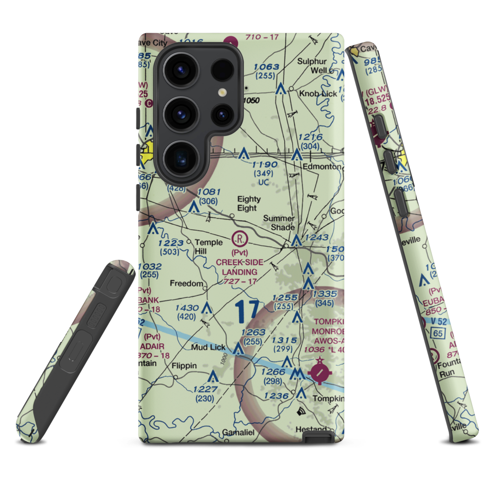 Creek Side Landing Airport (4KY1) VFR Sectional Samsung Phone Case Samsung Galaxy S23 Ultra model shown