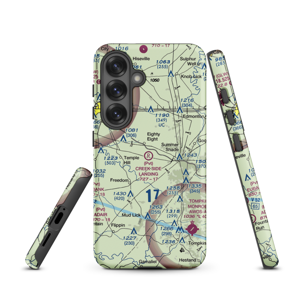 Creek Side Landing Airport (4KY1) VFR Sectional Samsung Phone Case Samsung Galaxy S25 model shown