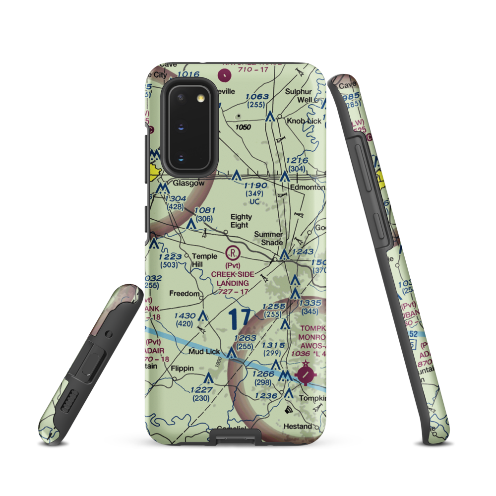 Creek Side Landing Airport (4KY1) VFR Sectional Samsung Phone Case Samsung Galaxy S20 model shown