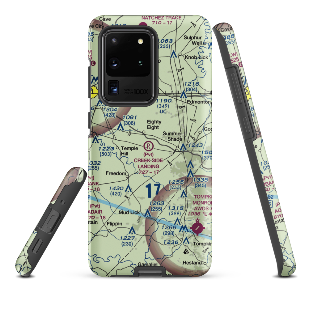 Creek Side Landing Airport (4KY1) VFR Sectional Samsung Phone Case Samsung Galaxy S20 Ultra model shown