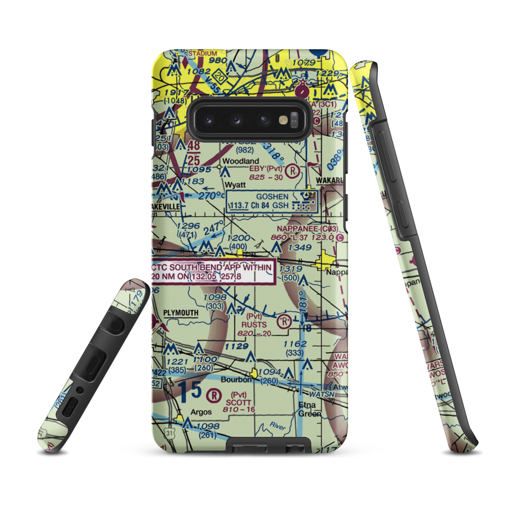 Creighton Airport (0II2) VFR Sectional Samsung Phone Case Samsung Galaxy S10 Plus model shown