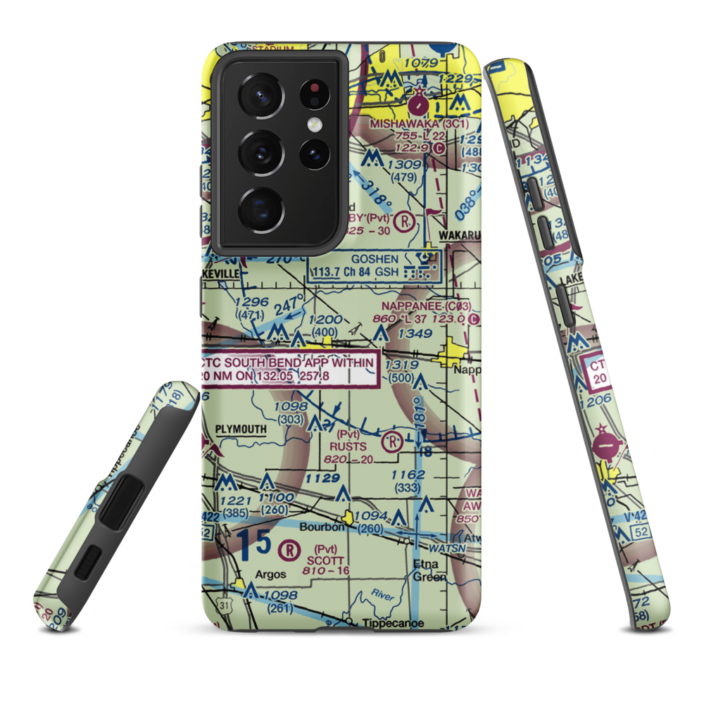 Creighton Airport (0II2) VFR Sectional Samsung Phone Case Samsung Galaxy S21 Plus model shown