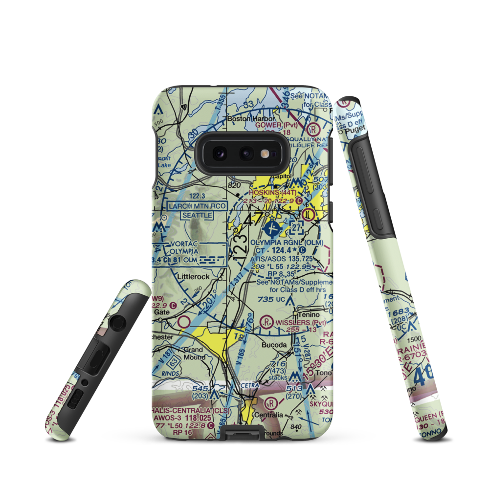 Cricket Field (4WA2) VFR Sectional Samsung Phone Case Samsung Galaxy S10e model shown