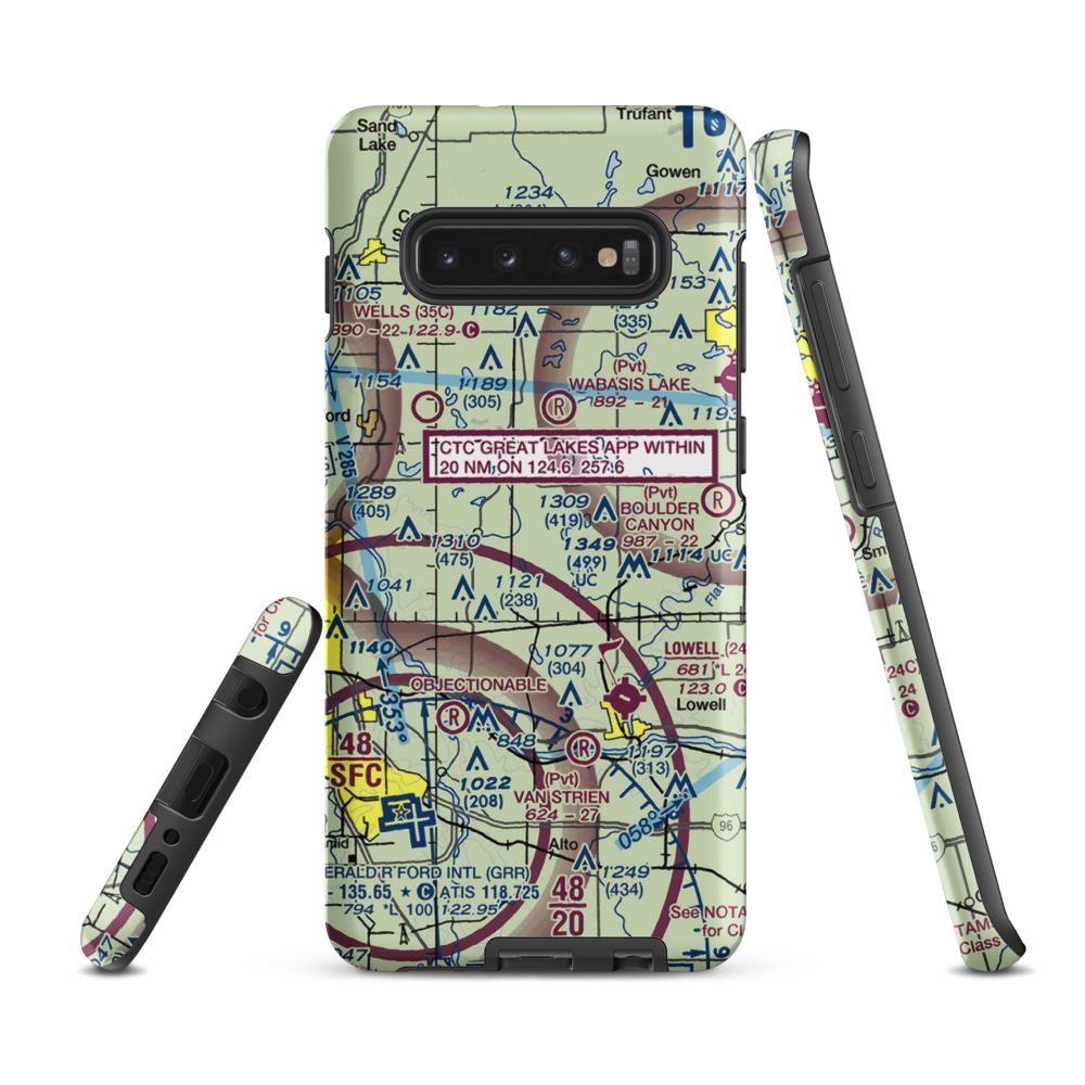 Cridler Airport (5MI3) VFR Sectional Samsung Phone Case Samsung Galaxy S10 Plus model shown