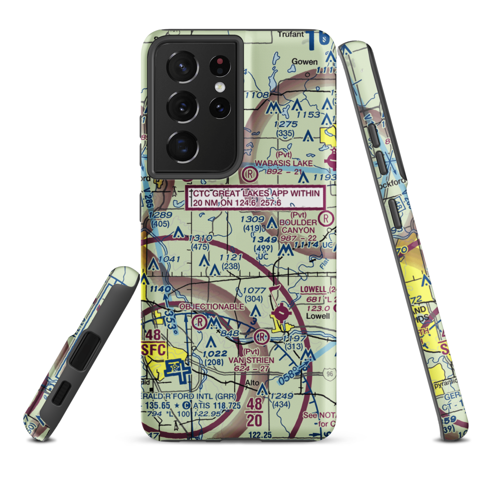 Cridler Airport (5MI3) VFR Sectional Samsung Phone Case Samsung Galaxy S21 Ultra model shown