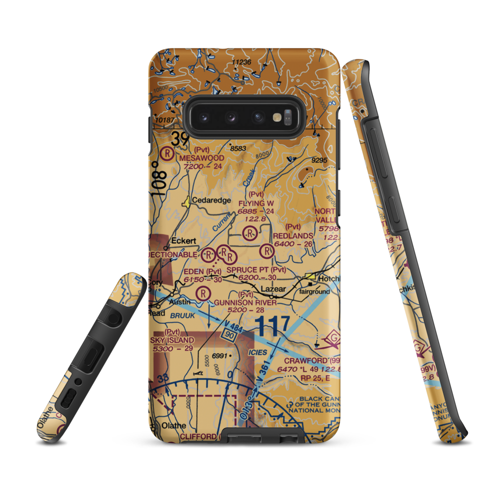Cridler Field (3CO1) VFR Sectional Samsung Phone Case Samsung Galaxy S10 Plus model shown