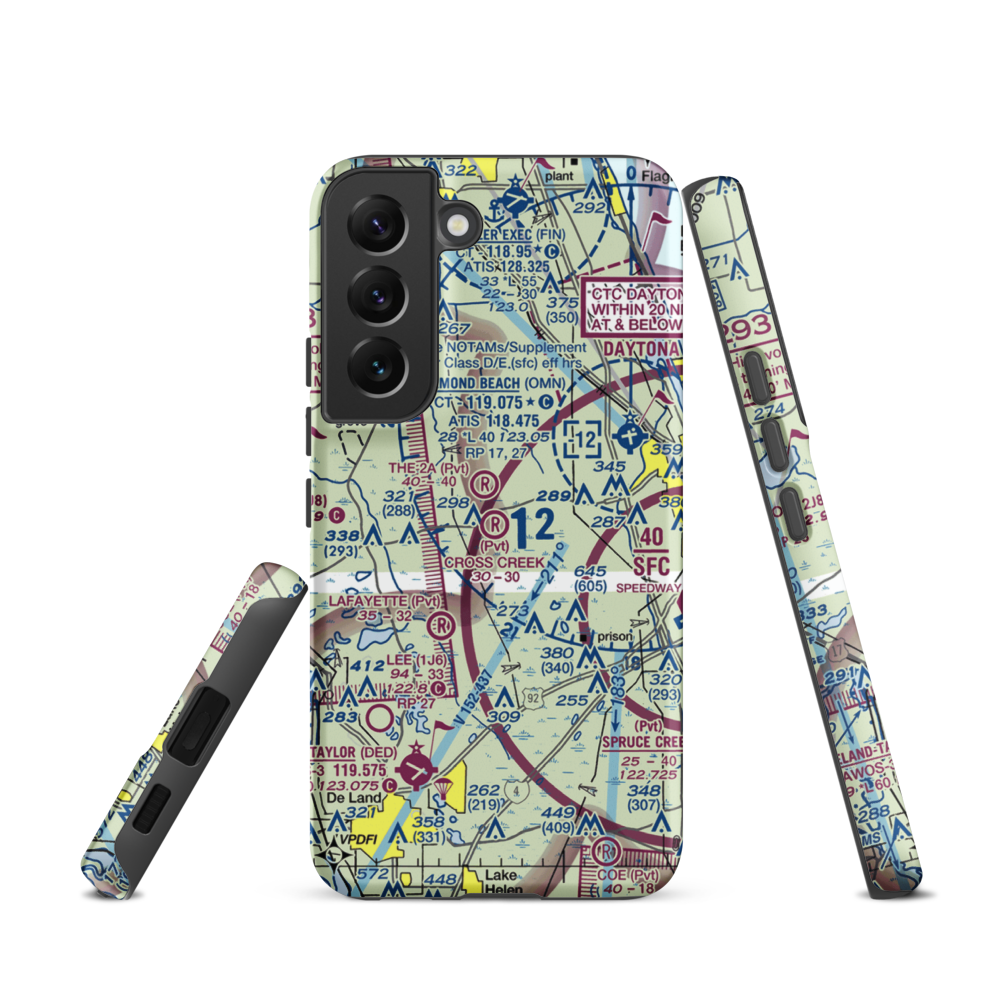 Cross Creek Farms Airport (04FL) VFR Sectional Samsung Phone Case Samsung Galaxy S22 model shown
