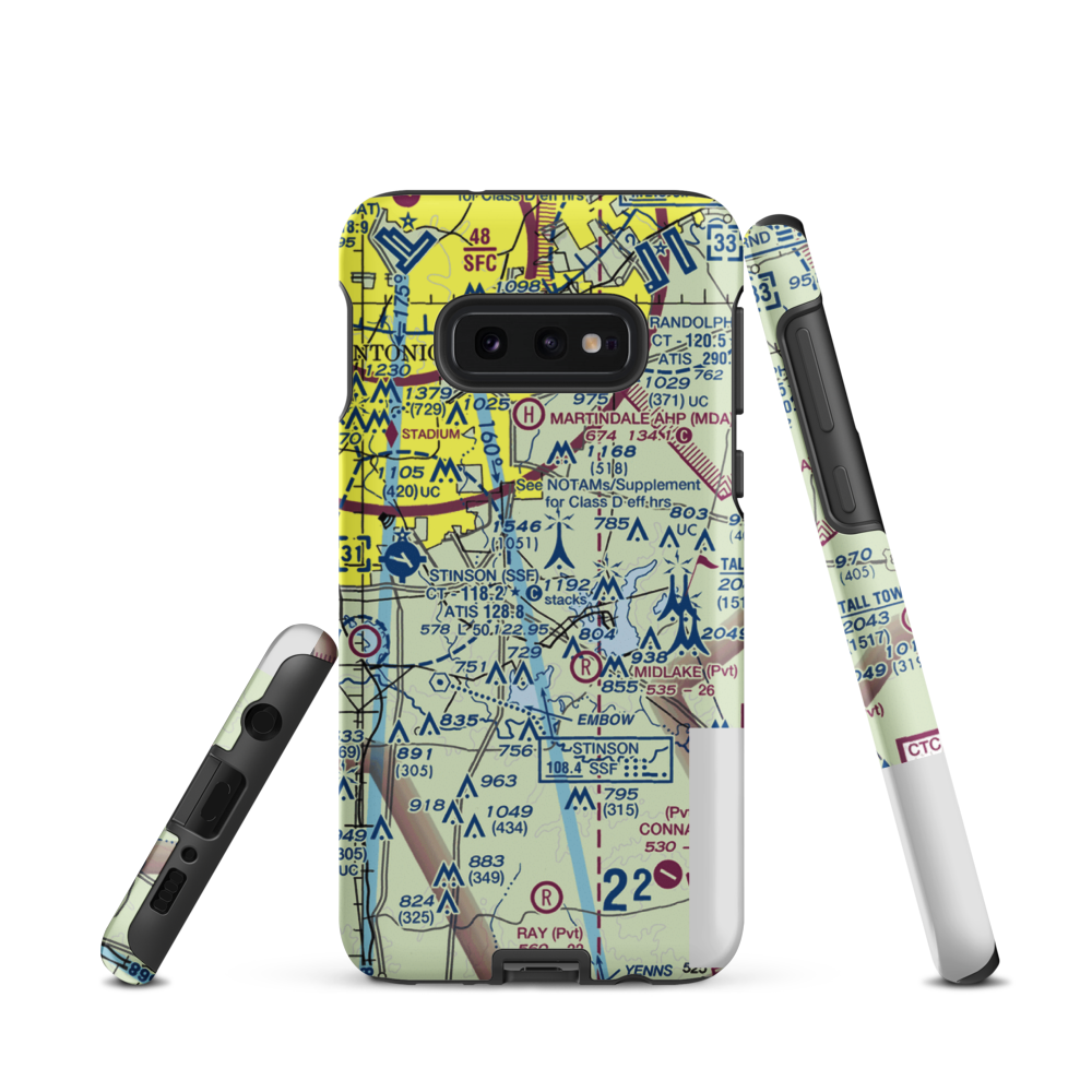Cross-B Airport (24XA) VFR Sectional Samsung Phone Case Samsung Galaxy S10e model shown
