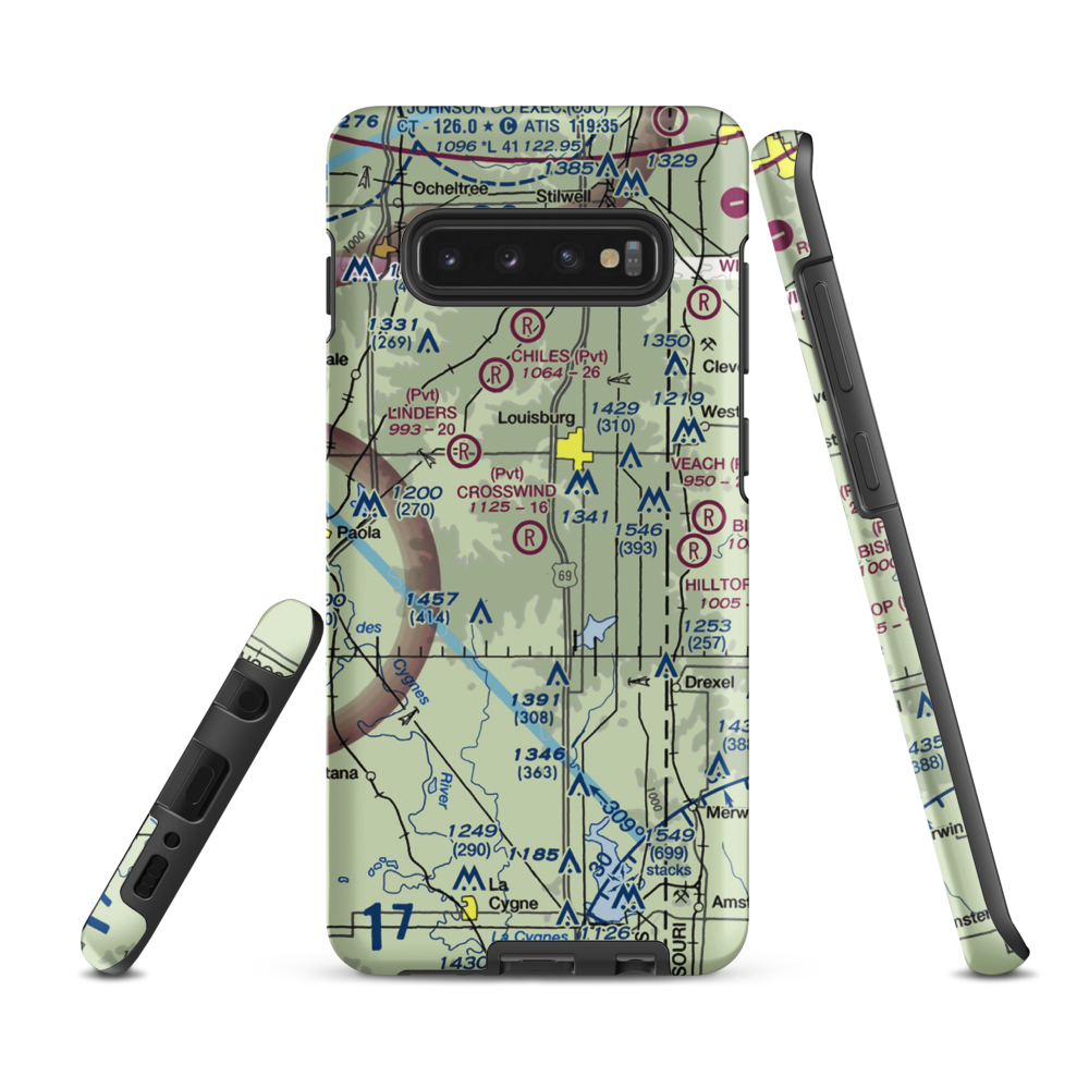 Crosswind Airfield (SN88) VFR Sectional Samsung Phone Case Samsung Galaxy S10 Plus model shown