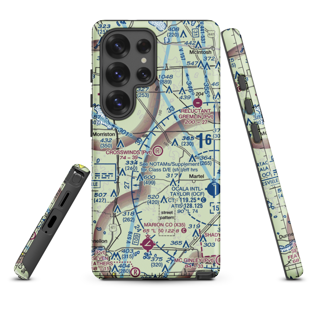 Crosswind Farm Airport (FL19) VFR Sectional Samsung Phone Case Samsung Galaxy S25 Ultra model shown