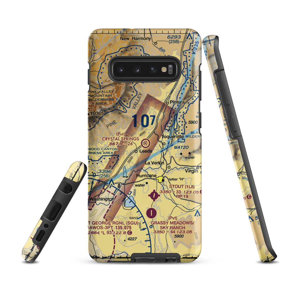 Crystal Springs Ranch Airport (UT54) VFR Sectional Samsung Phone Case Samsung Galaxy S10 Plus model shown