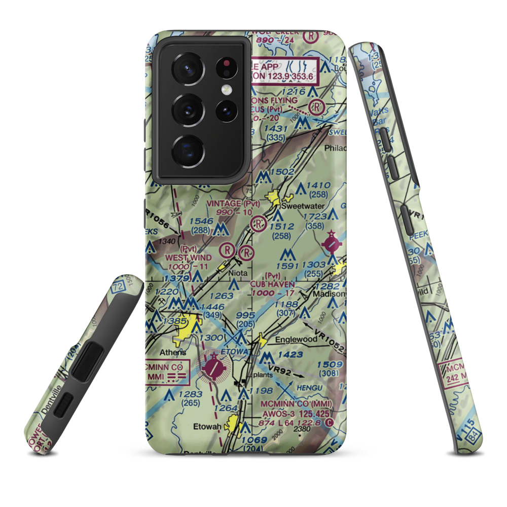 Cub Haven Airport (TN30) VFR Sectional Samsung Phone Case Samsung Galaxy S21 Plus model shown