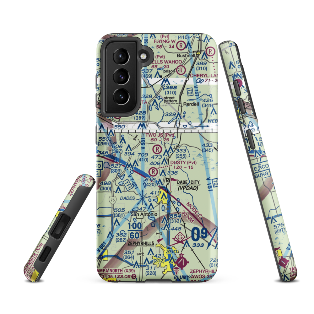 Cub Haven STOLport (FD53) VFR Sectional Samsung Phone Case Samsung Galaxy S21 FE model shown