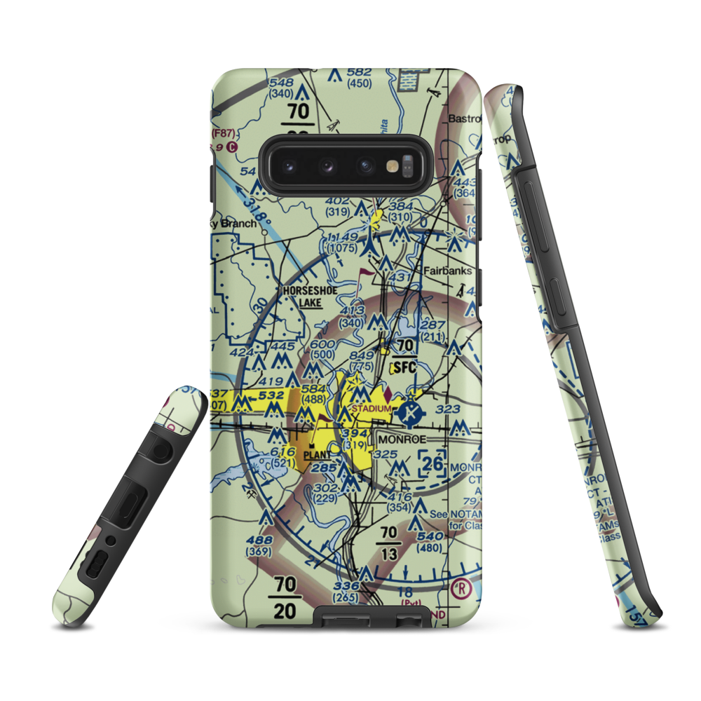 Cuba Farm Airport (LA33) VFR Sectional Samsung Phone Case Samsung Galaxy S10 Plus model shown