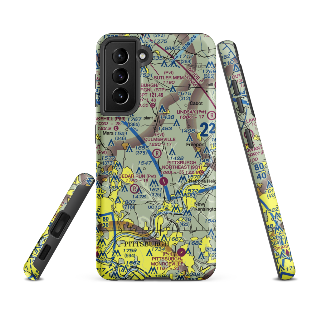 Culmerville Airport (PN38) VFR Sectional Samsung Phone Case Samsung Galaxy S21 FE model shown