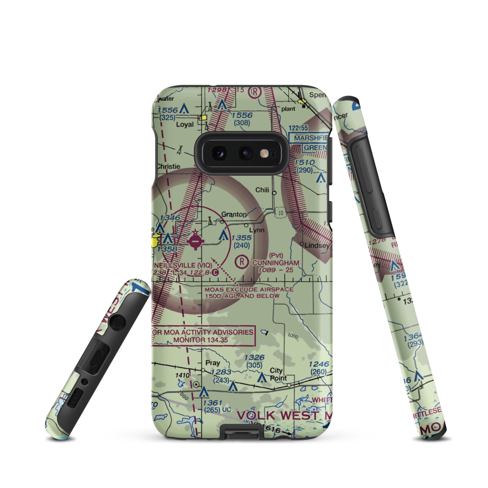 Cunningham Airport (2WN6) VFR Sectional Samsung Phone Case Samsung Galaxy S10e model shown