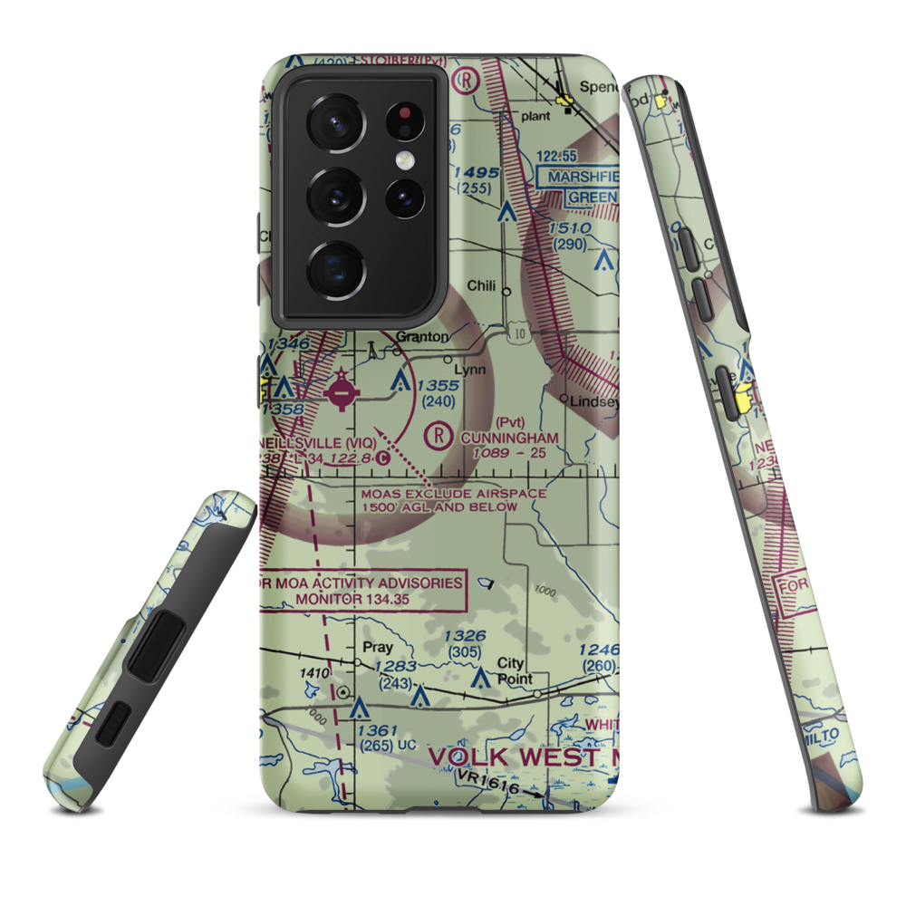Cunningham Airport (2WN6) VFR Sectional Samsung Phone Case Samsung Galaxy S21 Ultra model shown