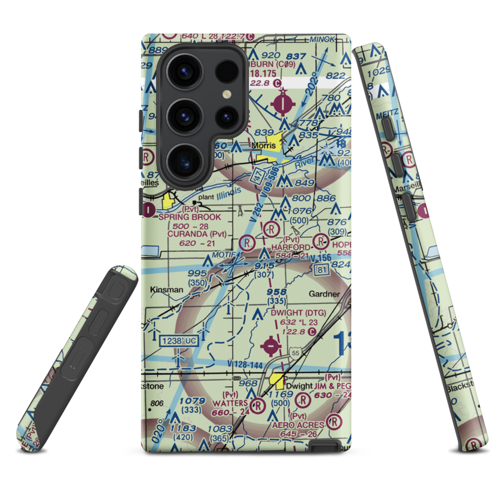 Curanda Airport (LL39) VFR Sectional Samsung Phone Case Samsung Galaxy S23 Ultra model shown